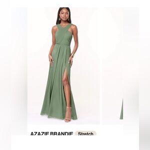 Azazie Brandie Sage Maxi Dress